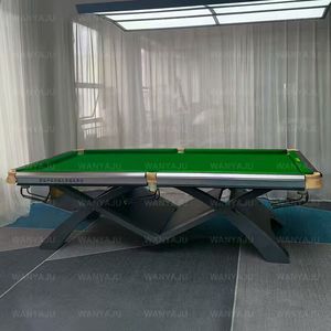 Mesa de billar de 12 pies con estructuras de madera maciza Cojín de acero de 12mm 45mm Jiujiang Pizarra y tacos Bolas Cepillo, etc. Incluido - Product Image 4