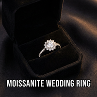 Bague de mariage en argent sterling 925 avec moissanite VVS1, bague de fiançailles en moissanite fine pour femme, bijoux d'anniversaire