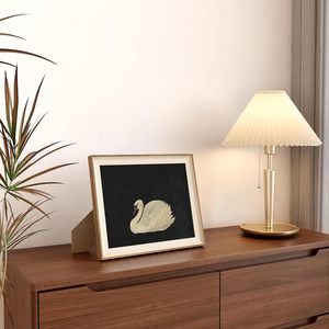 VIYYIEA Stampa su Tela con Cornice <span class=keywords><strong>Vintage</strong></span> di Cigno, Arte Murale per Soggiorno e Bagno, Decorazione Casa Cina 12Lx10W - Product Image 5