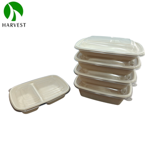 Boîte alimentaire rectangulaire de 700 ml <span class=keywords><strong>en</strong></span> bagasse de canne à sucre biodégradable avec couvercle <span class=keywords><strong>en</strong></span> PP - Product Image 4