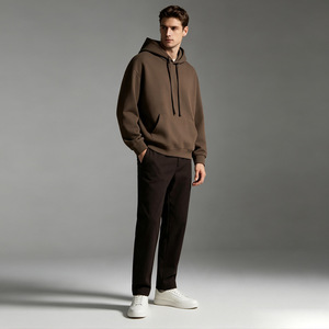 Sweat-shirt à capuche pour homme en coton 100% personnalisé, coupe ample pour l'automne - Product Image 6