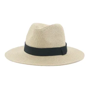 Оптовая продажа, летняя бумажная соломенная шляпа, соломенная шляпа для путешествий, Пляжная Панама, соломенная шляпа для мужчин и женщин