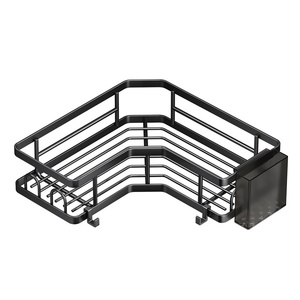 Bathroom Storage <b>Rack</b> Wall Mounted Storage <b>Rack</b> Wall Mounted Corner Storage <b>Rack</b> No Drilling Required - Product Image 1