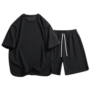 Conjunto de Verano Personalizado OEM para Hombre, Conjunto Casual de Camiseta y Pantalones Cortos de 2 Piezas, Conjunto Deportivo Corto para Hombre - Product Image 1