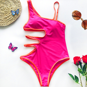 Tùy Chỉnh Mới Sexy Girl One Piece Bikini Beachwear Eo Cao V Cổ Đôi Vai Ren Lên Áo Tắm Phụ Nữ Dễ Thương Thiếu Niên Đồ Bơi - Product Image 2