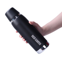 Termos Stainless Steel, termos kopi dinding ganda, Set botol Pot