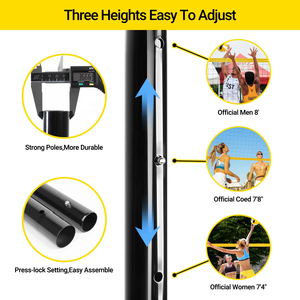 Bóng chuyền <span class=keywords><strong>Net</strong></span> Hệ thống thiết lập cho sân sau 32*8 feets ba chiều cao có thể điều chỉnh bóng chuyền <span class=keywords><strong>Net</strong></span> Set cho bãi biển sân sau - Product Image 4