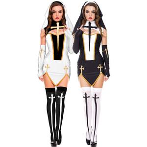 Halloween carnaval Iglesia religiosa <span class=keywords><strong>convento</strong></span> vestir Sexy monja Cosplay disfraz 2017 - Product Image 1