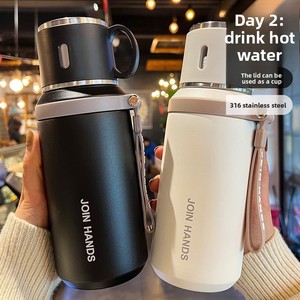 Nouvelle gourde isotherme 2025 pour étudiants, style sport, avec séparation thé-eau, en acier inoxydable 316, portable et grande capacité - Product Image 1
