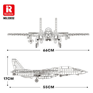 Reobrix 33032 Serie Armi dell'Aeronautica Militare, Modello di Caccia Stealth F-14, Kit di Costruzione Aereo Militare, Giocattolo Regalo - Product Image 5