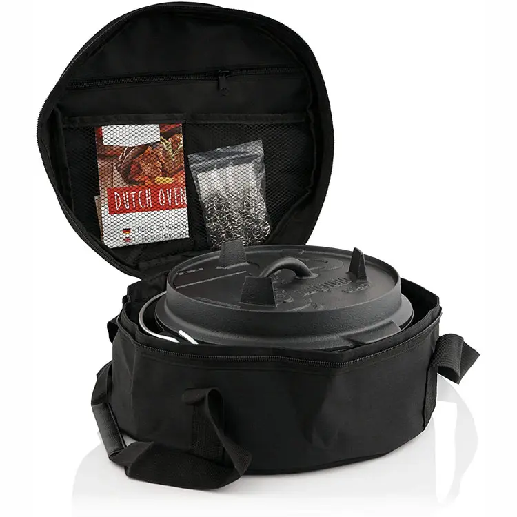 Outdoor Durable Polyester Private Label BBQ OEM Dutch Oven Bag Carry Tote