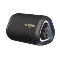 W-King D110 Enceinte sans fil 15W, enceinte portable, mini enceinte avec lumières RGB, étanche IPX7, TWS, TF/AUX