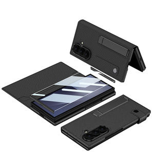 เคสโทรศัพท์แบบมีช่องใส่การ์ด เหมาะสำหรับโทรศัพท์แบบพับสามตอน ZTriFold เคสแบบฝาพับ หนัง พร้อมช่องใส่ของอื่นๆ ครบครัน - Product Image 4