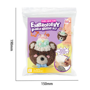 DIY Felting Coaster for Adults <b>Beginners</b> the Bear Punch Needle Coaster <b>Kit</b> Punch Needle <b>Embroidery</b> Craft <b>Kit</b> - Product Image 2