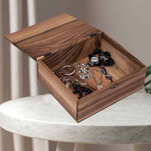 Caja de madera personalizada para joyería, caja de almacenamiento de recuerdo de madera para regalo - Product Image 5