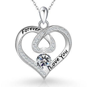 Collar de Joyería de Moda, Collar con Colgante, Joyería Fina, Collar de Plata 925, Joyería para Mujer, Plata de Ley 925, Joyería Amor - Product Image 3