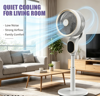 Ventilateur sur pied à circulation d'air réglable à 360 degrés avec télécommande, minuterie de 7 heures, ventilateur de refroidissement électrique pour la maison et le bureau