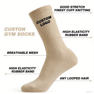 Wholesale Professional Brands Custom Crew <b>Socks</b> High Quality 100% Cotton <b>Socks</b> With Logo Design Custom <b>Socks</b> - Product Image 3