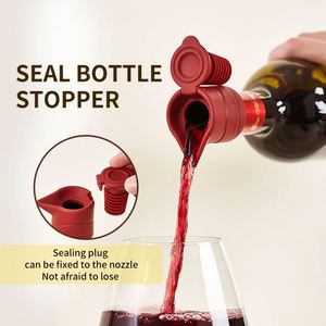 Reusable Food Grade Silicone <b>Wine</b> Stopper Leak-Proof <b>Wine</b> Bottle Plug Airtight Vacuum Sealer Bar Accessories Custom Logo OEM - Product Image 3