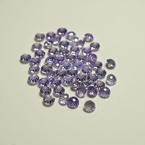 Zircon Round Brilliant Cut 4.0mm Turn Blue For Earring Making Jewelry Findings Beads - Product Image 3