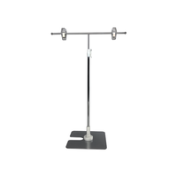 Présentoir de table en acier inoxydable à petite base en T pour la promotion d'affiches