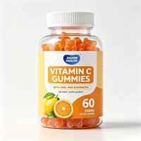 OEM ODM Berbagai Vitamin Gummies Rasa Kustom Vitamin C Kunyah Memberikan Energi 60 Buah Dewasa Anak-anak Warna Kustom