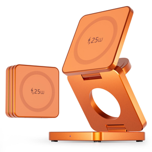 Chargeur sans fil magnétique portable pliable 3-en-1 OEM Q I2.2 25W à charge rapide pour <span class=keywords><strong>iPhone</strong></span> 17 16 et station de charge pour montre connectée - Product Image 4