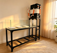 Étagère pour aquarium double niveau, profil en alliage d'aluminium industriel standard européen, table haute et basse, base en L pour aquarium