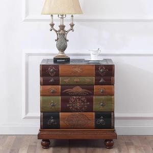 American Country Style Three Drawer <b>Chest</b> 64x51x69cm <b>Storage</b> Cabinet Living Room Bedroom Entryway Furniture - Product Image 1