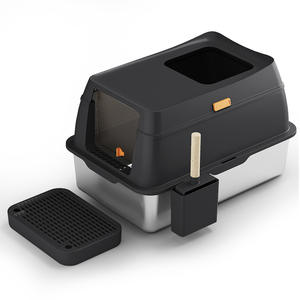 OEM/ODM <span class=keywords><strong>Bac</strong></span> <span class=keywords><strong>à</strong></span> litière pour chat en acier inoxydable de luxe portable bon marché <span class=keywords><strong>à</strong></span> grande capacité détachable durable Toilette pour animaux de compagnie <span class=keywords><strong>Bac</strong></span> <span class=keywords><strong>à</strong></span> <span class=keywords><strong>sable</strong></span> pour chat - Product Image 2