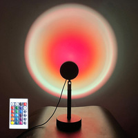 Nouvelle Lampe de Projection Coucher de Soleil RVB avec Télécommande, Lumière d'Ambiance Créative pour la Photographie Artistique