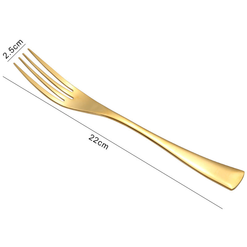 ส้อมอาหารค่ำสีทอง