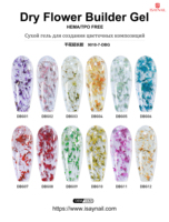 Nouvel arrivage Constructeur de Fleurs Sèches Professionnelles Gel UV pour Ongles Extensions de Beauté 12 Couleurs LED Durci Logo Personnalisé Disponible