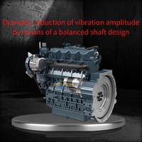 Conjunto de Motor para Excavadora Kubota V2203 V2403 V2607 V3307 V3600 V3800, Motor Diésel Completo de 4 Cilindros