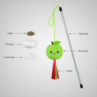 Famipet Fabricant – Nouveau jouet interactif pour chaton, design fruits thème printemps, bâtonnet de chat avec herbe à chat