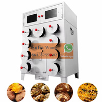 Máquina para asar batatas asadas y maíz de acero inoxidable con puesto móvil, máquina para asar plátanos Taro pera