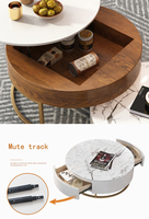 Offre Spéciale Salon Top Fin Moderne Décoratif Ascenseur Table à Thé Blanc En Bois De Levage Up Table Basse