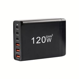 High Speed 120W Gan Charger Type-C Fast <b>Charging</b> 6 Ports Travel <b>Adapter</b> Super Fast Charger for Laptop Mobile Phone - Product Image 4