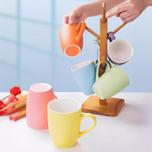 Modern Macaron Color Household Ceramic Cup Creative Simple Design for Living Room Breakfast Small Fresh <strong>Mug</strong> <strong>6</strong> <strong>Sets</strong> for Presents - Product Image 5