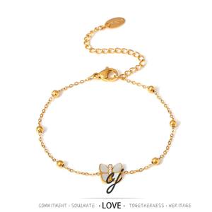 Pulsera de bola de mariposa de moda de acero inoxidable Carline, pulsera de cadena <span class=keywords><strong>Likn</strong></span> de oro de 18 quilates con incrustaciones de circón, joyería para mujer - Product Image 6