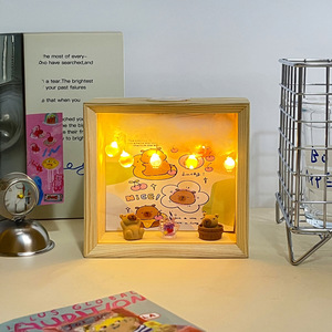 Luce notturna ornamento Kapibara nuvola fai da te perline colorate luce notturna con luce calda acrilico telaio Anime in <span class=keywords><strong>legno</strong></span> derivati - Product Image 4