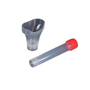 Entonnoir de prélèvement buccal jetable Conway, collecteur d'échantillons 17 mm, plastique de qualité médicale avec capuchon rouge pour tests de salive - Product Image 1