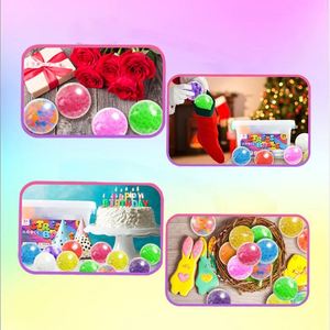 Pelotas Antiestrés de 3.5cm con Cuentas de Agua, Pelotas de Gel Suave TPR para Apretar, Pelotas Estilo Uva - Product Image 4