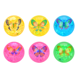 Balles aquatiques rebondissantes clignotantes de 10 cm avec papillon, jouets en forme de boule de cristal lumineuse et moelleuse pour enfants - Product Image 6