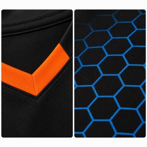 Jersey Sepak Bola Sublimasi Custom Pola Heksagonal V-Neck Cepat Kering OEM Kaos Bola Grosir Tim - Product Image 3