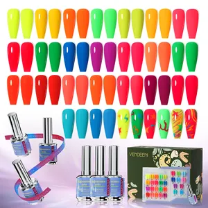 Hot Sale 30 Colors Gel Nail Polish Set 15ml Fluorescent Color Gel Uv Hema Free Private Label Gel Polish Custom Logo