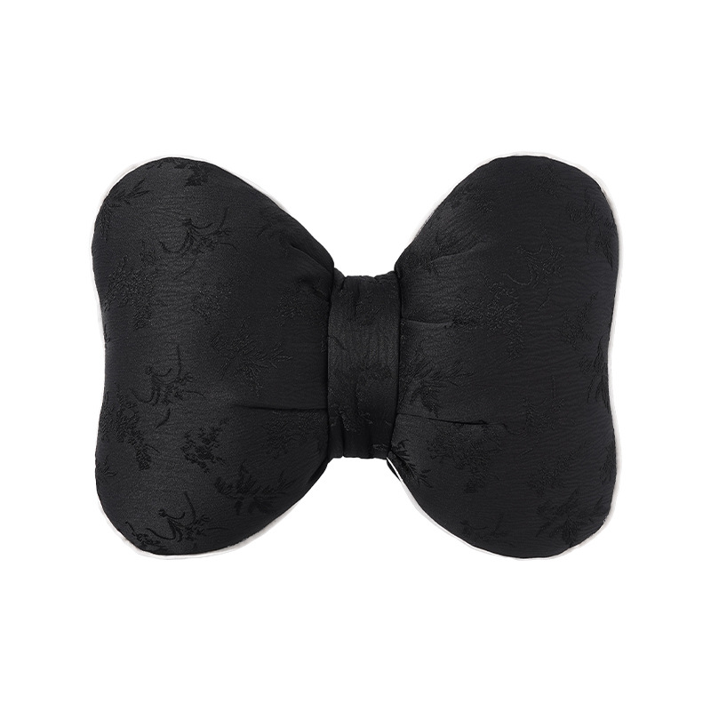 Support lombaire en jacquard satiné noir