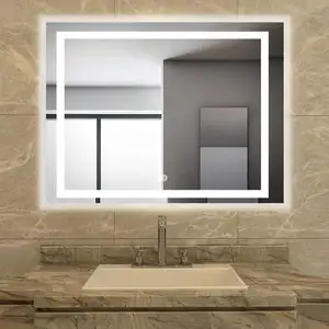 Cuarto de baño moderno montado en la pared inteligente cosmético espejo de Led con Led iluminado
