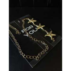 เข็มขัดโซ่สีทองพร้อมจี้รูปปลาดาว สไตล์ Y2K เข็มขัดโลหะสำหรับผู้หญิง - Product Image 2