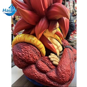 Estatua de Personaje de Anime de Fibra de Vidrio a Tamaño Real, Estatua de Resina de Vegeta, Escultura de Busto de Resina de Gogeta - Product Image 2